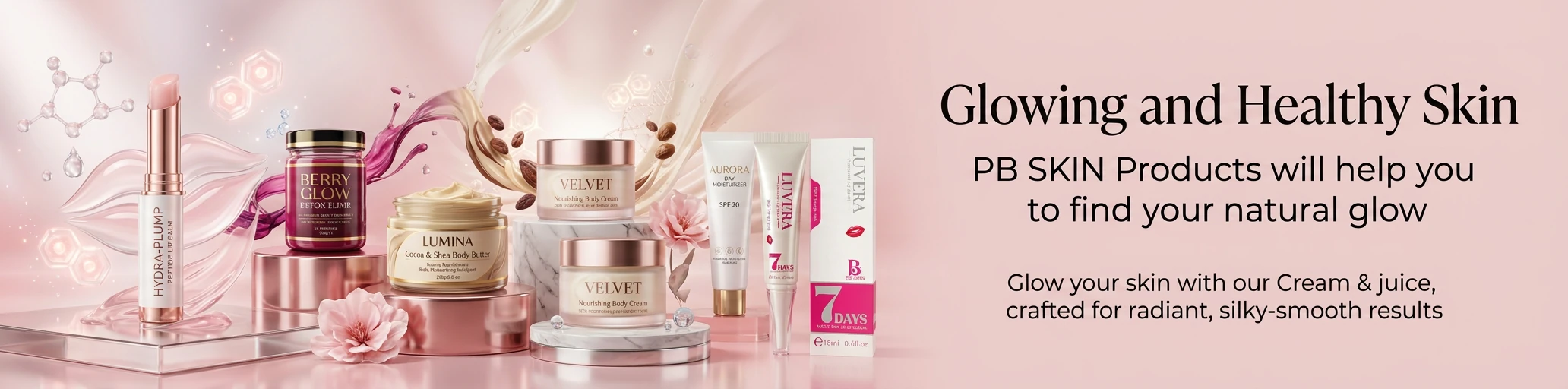 Glowing and Healthy Skin - PB SKIN Products
